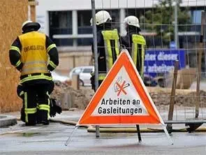 Arbeit an Gasleitung