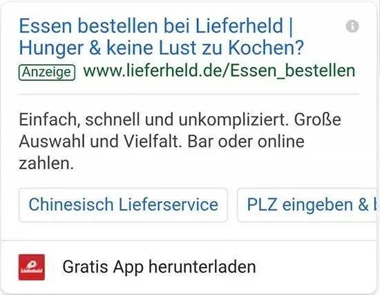 Illustration: Lieferheld App-Erweiterung