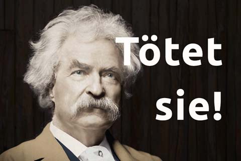 Illustration: Mark Twain über Adjektive
